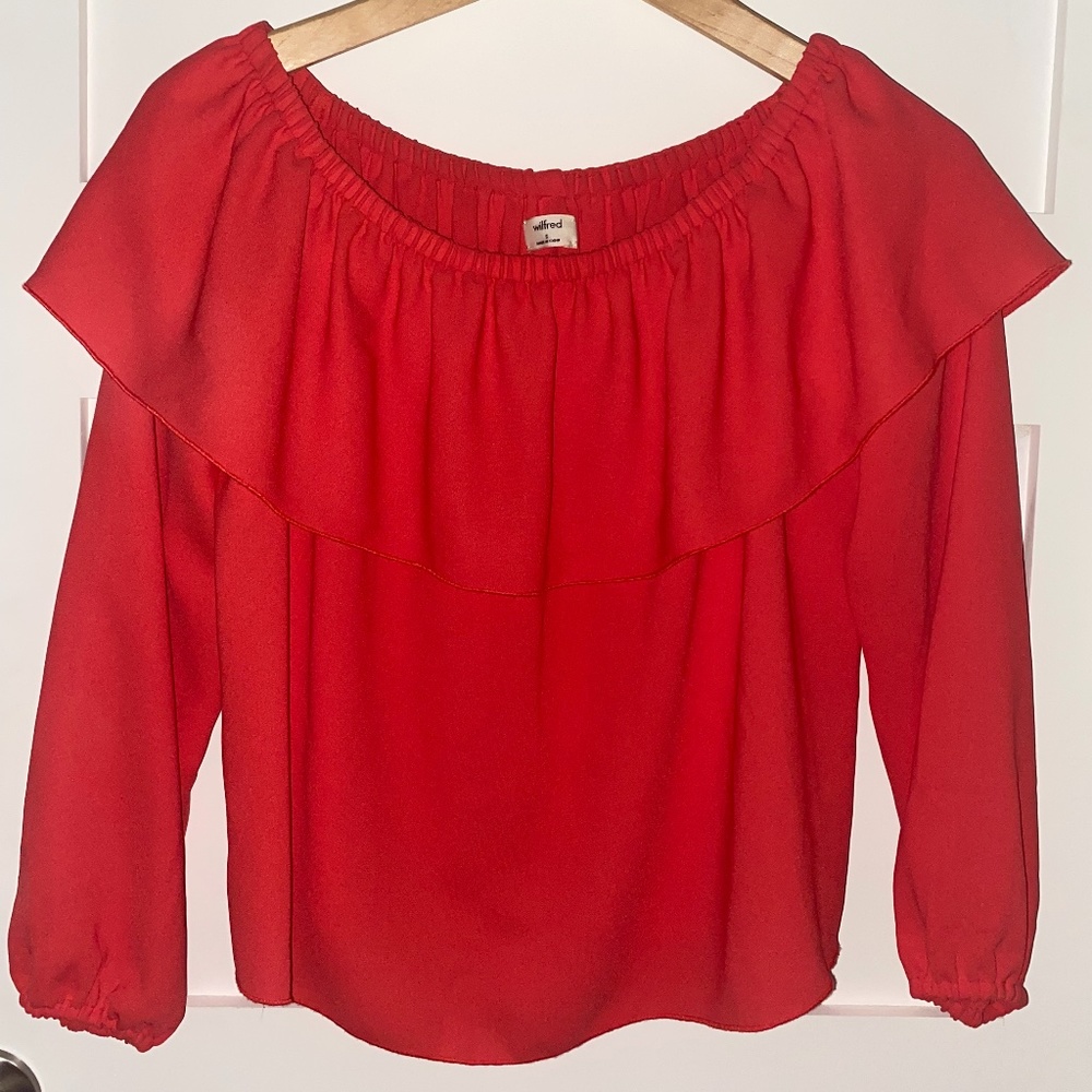 Aritzia Wilfred Off-The-Shoulder Top (S)